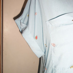 a new day Tops - A New Day High Low Button Down Shirt FRUITS a new day Tops - A New Day High Low Button Down Shirt FRUITS
